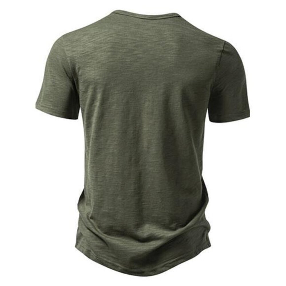 Men's Casual Button Detail T-Shirt - Picture 9 of 16
